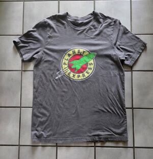 Futurama Planet Express Logo Graphic T Shirt Ripple Junction Gray Mens M
